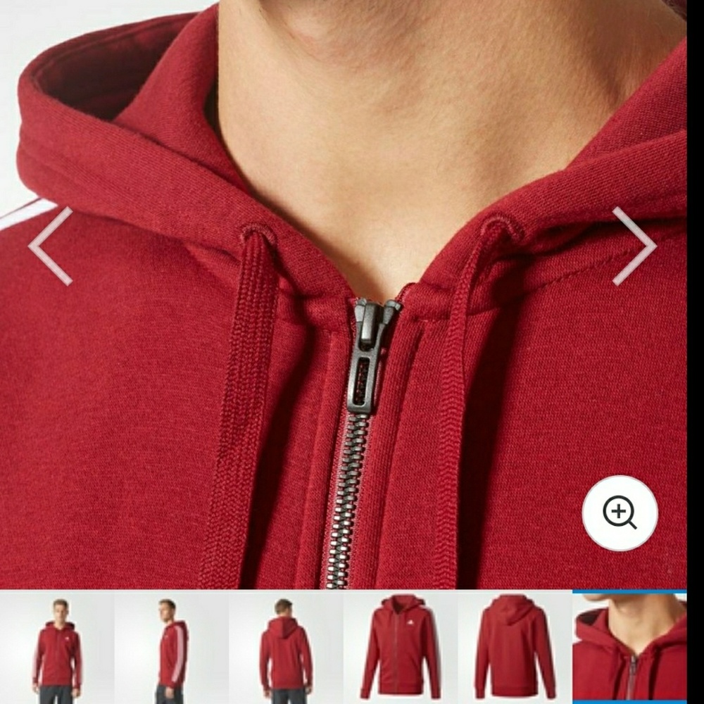 3-STRIPES FLEECE HOODIE CD8728 - Picture 6 of 8
